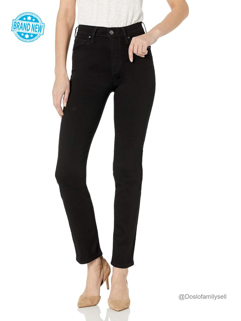 High Rise Straight Leg Jeans - 724 Fit - Cotton - Medium Stretch